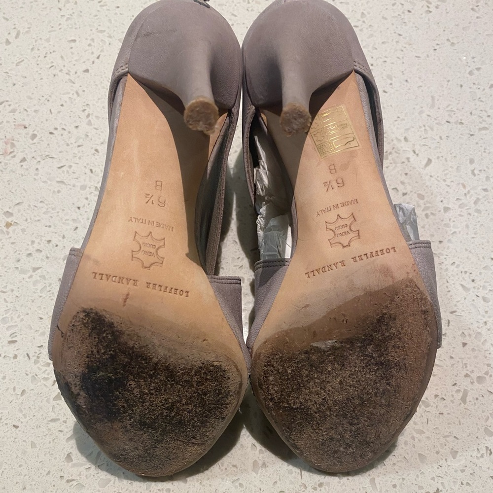 Loeffler Randall Heeled Leather Mesh Booties - Picture 3 of 3